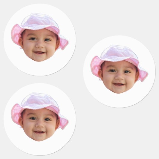 Custom Baby Photo, Baby Photo Face Etiketten (Gruppe)