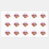 Custom Baby Photo, Baby Photo Face Etiketten (Blatt)