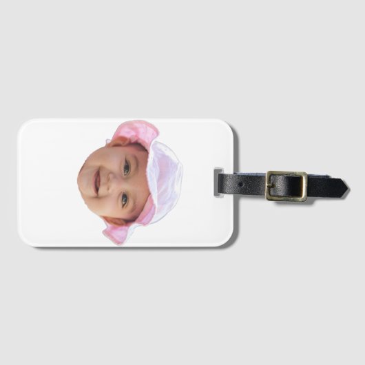 Custom Baby Photo, Baby Photo Face Gepäckanhänger (Vorderseite (Horizontal))