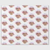 Custom Baby Photo, Baby Photo Face Geschenkpapier (Flach)