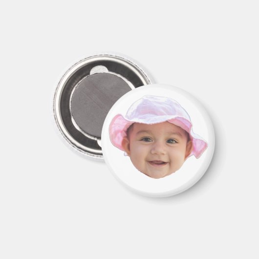 Custom Baby Photo, Baby Photo Face Magnet (Vorderseite/Rückseite)