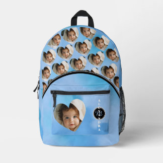 Custom Baby Photo Backpack with Monogram Bedruckter Rucksack
