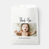 Custom Baby Photo Thank You Favor Bags Modern  Geschenktütchen (Vorderseite)