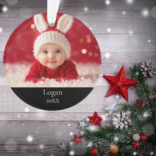 Custom Baby Picture Holiday Keepake Weihnachten Ornament