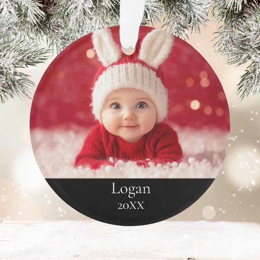 Custom Baby Picture Holiday Keepake Weihnachten Ornament