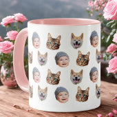 Custom Baby Picture Mug with Repeating Faces Tasse