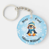 Custom baby Pinguin Schlüsselanhänger - "Bleibe Co (Vorderseite)