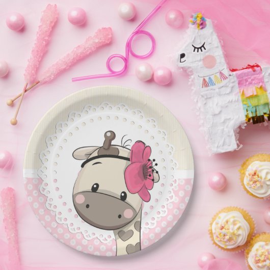 Custom Baby Pink Giraffe Paper Teller (Party)