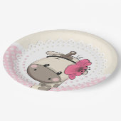 Custom Baby Pink Giraffe Paper Teller (Schrägansicht)
