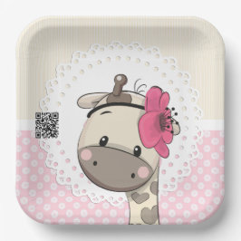 Custom Baby Pink Giraffe Paper Teller