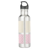 Custom Baby Pink Giraffe Säule Stahl Wasserflasche Edelstahlflasche (Rückseite)