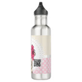 Custom Baby Pink Giraffe Säule Stahl Wasserflasche Edelstahlflasche (Rechts)