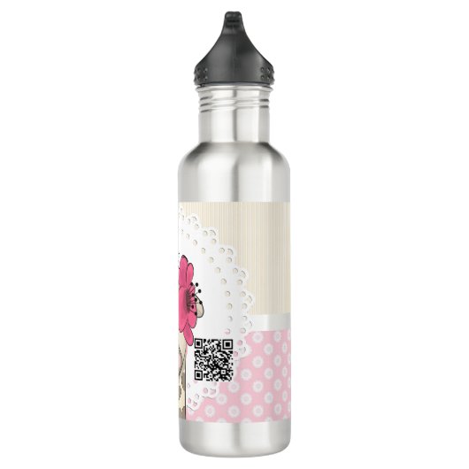 Custom Baby Pink Giraffe Säule Stahl Wasserflasche Edelstahlflasche (Rechts)