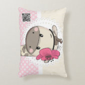 Custom Baby Pink Giraffe Zugang Kissen (Vorderseite(Vertikal))