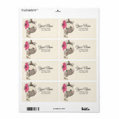 Custom Baby Pink Girl Giraffe Rücksendeadresse Eti (Vorne)