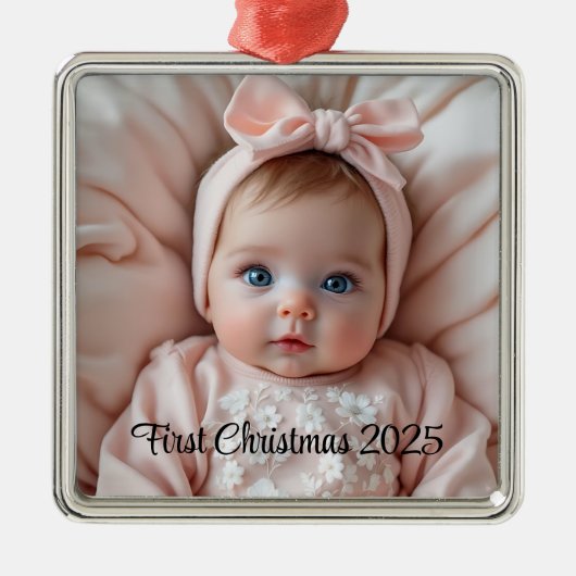 Custom Baby’s First Christmas Ornament (Vorne)