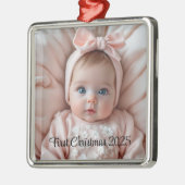 Custom Baby’s First Christmas Ornament Aus Metall (Links)