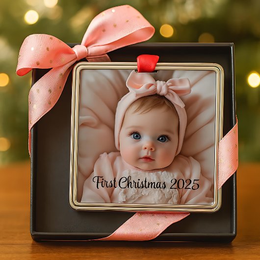Custom Baby’s First Christmas Ornament Aus Metall