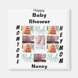 Custom Baby Shower 11 Foto Collage Magnet