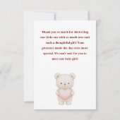 Custom Baby Shower Dankeskarte (Rückseite)