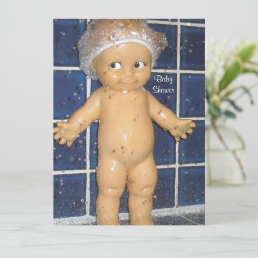 Custom Baby Shower Einladung für Junge oder Mädche (Stehend Vorderseite)