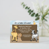 Custom Baby Shower Einladung, Jungle Animes Einladung (Stehend Vorderseite)