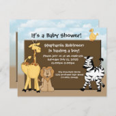 Custom Baby Shower Einladung, Jungle Animes Einladung (Vorne/Hinten)