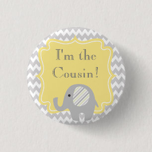 Custom Baby Shower Party Ich bin der Cousin Button