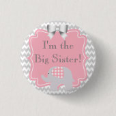Custom Baby Shower Party Ich bin der große Schwest Button (Vorderseite)