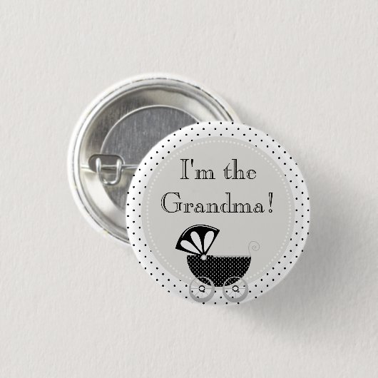 Custom Baby Shower Party Ich bin der Oma Button (Vorne & Hinten)
