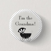Custom Baby Shower Party Ich bin der Oma Button (Vorderseite)