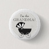 Custom Baby Shower Party Ich bin der Oma Button (Vorderseite)