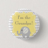 Custom Baby Shower Party Ich bin der Opa Button (Vorderseite)