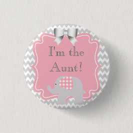Custom Baby Shower Party Ich bin der Tante Button
