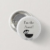 Custom Baby Shower Party Ich bin der Tante Button (Vorne & Hinten)