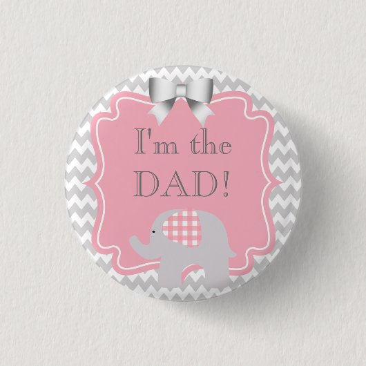 Custom Baby Shower Party Ich bin der Vater Button (Vorderseite)