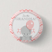 Custom Baby Shower Party I'M GRANDMA Button (Vorderseite)
