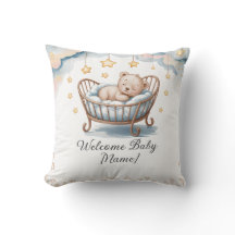 Custom Baby Shower Pillow - Welcome Baby [Name]