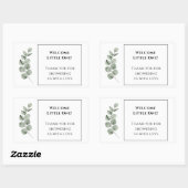 Custom Baby Shower Stickers - Modern Simple Design (Blatt)