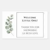 Custom Baby Shower Stickers - Modern Simple Design (Vorderseite)