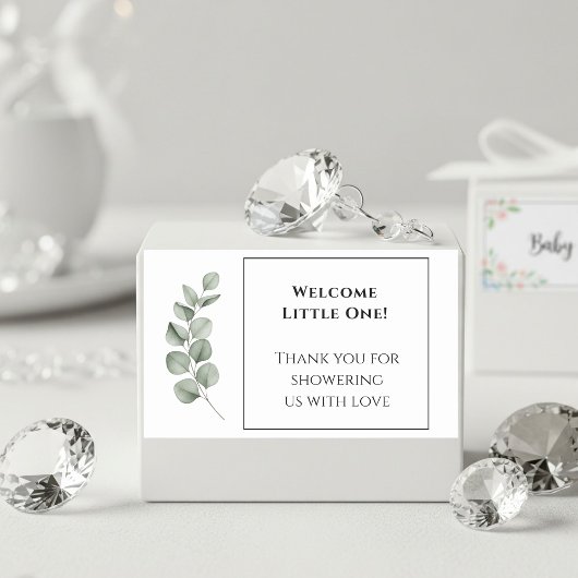 Custom Baby Shower Stickers - Modern Simple Design