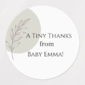 Custom Baby Shower Stickers - Modern Simple Design Etiketten (Design 1)