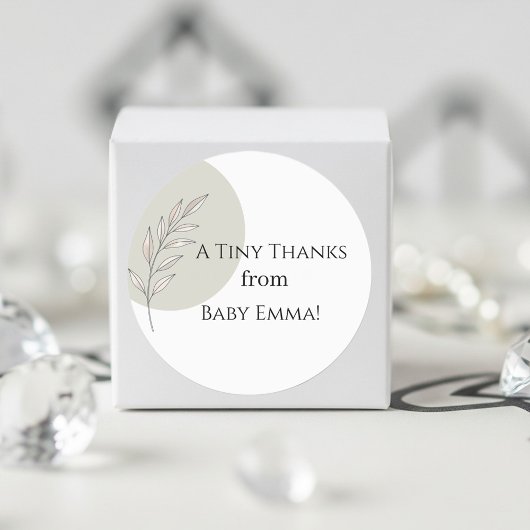 Custom Baby Shower Stickers - Modern Simple Design Etiketten