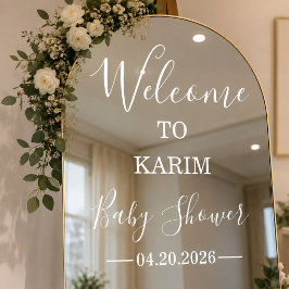 Custom Baby Shower Welcome Sign | Personalized Fensteraufkleber