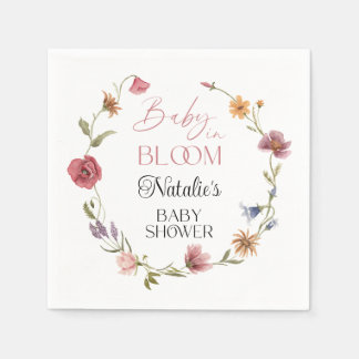 Custom Baby Showpapier Napkins Wildblume Serviette