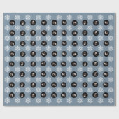 Custom Baby Sonogram Blue Snowflake Holiday Geschenkpapier (Flach)