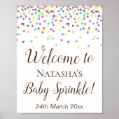 Custom Baby Sprinkle Begrüßungszeichen Poster (Vorne)