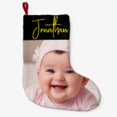 Custom Baby Strumpf - 1. Weihnachtsfest Foto! Kleiner Weihnachtsstrumpf (Vorderseite)