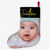 Custom Baby Strumpf - 1. Weihnachtsfest Foto! Kleiner Weihnachtsstrumpf (Rückseite)