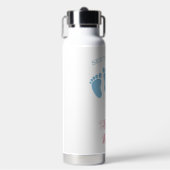 Custom Baby Twins Footprint Trinkflasche (Vorderseite)